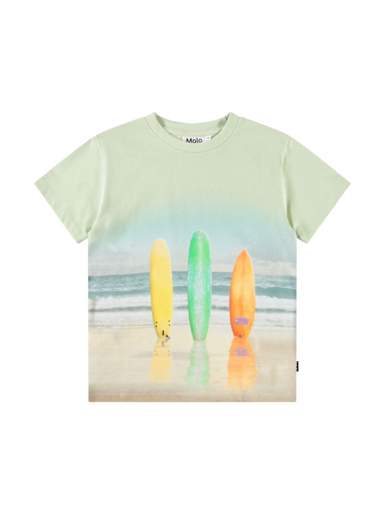 Molo: T-shirt in cotone organico con stampa - kids-boys_0 | Luisa Via Roma