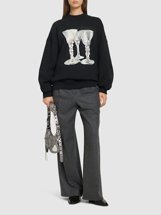 MSGM: Printed crewneck sweatshirt - women_1 | Luisa Via Roma