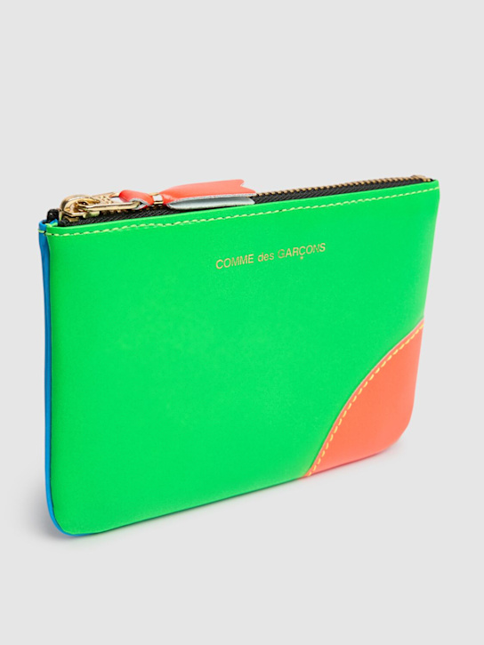 Comme des Garçons Wallet: Super Neon leather wallet - women_1 | Luisa Via Roma