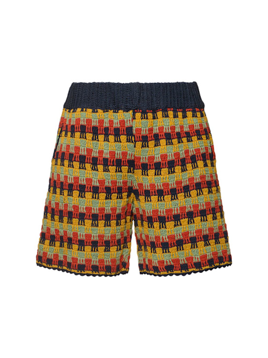 Baziszt: Conondrum hand crocheted cotton shorts - men_0 | Luisa Via Roma