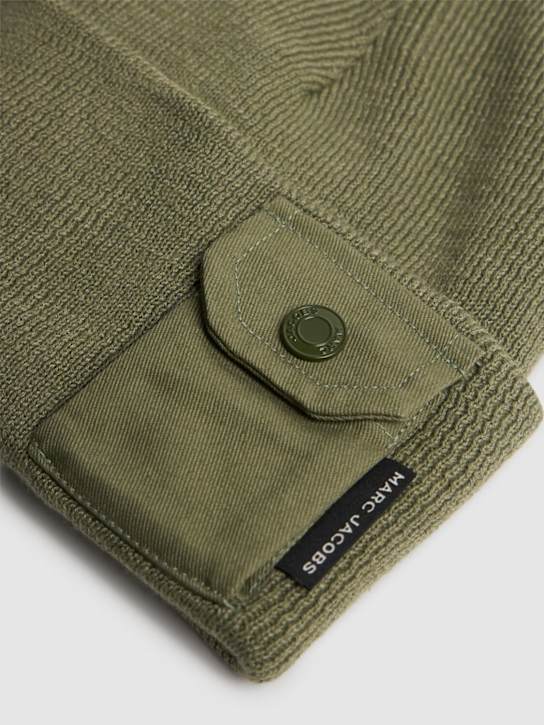 Marc Jacobs: Poly blend knit beanie - Khaki - kids-boys_1 | Luisa Via Roma