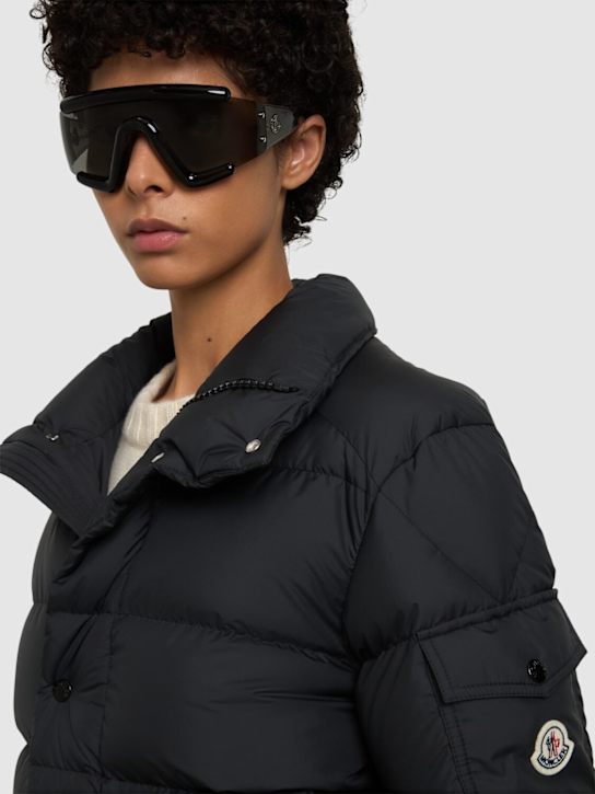 Moncler: Lancer太阳镜 - 黑色/烟色 - women_2 | Luisa Via Roma
