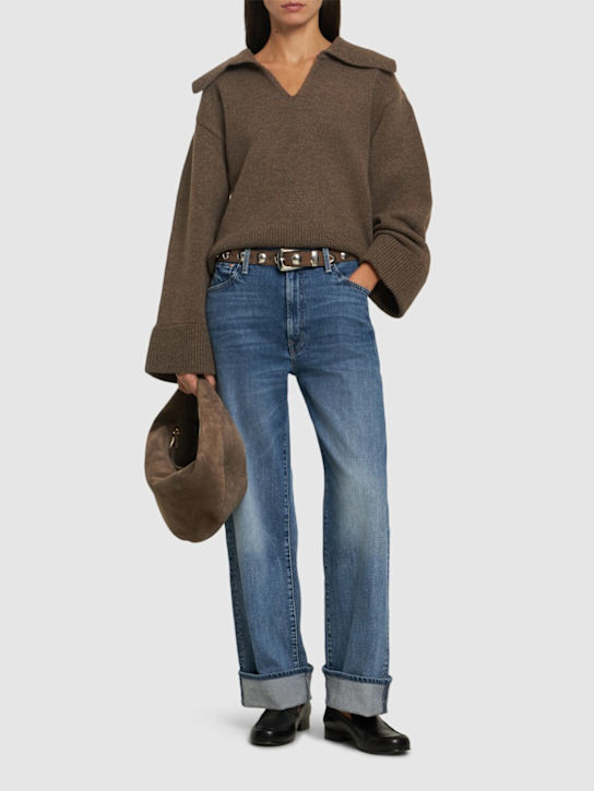 Mother: The Dodger Flood midrise boyfriend jeans - women_1 | Luisa Via Roma