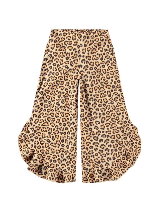 Molo: Pantaloni palazzo in cotone stampato - kids-girls_0 | Luisa Via Roma