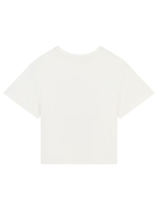 Chloé: コットンインターロックTシャツ - kids-girls_1 | Luisa Via Roma