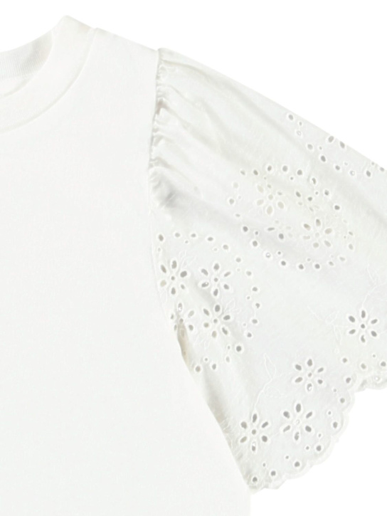 Molo: T-shirt in cotone organico - Bianco - kids-girls_1 | Luisa Via Roma