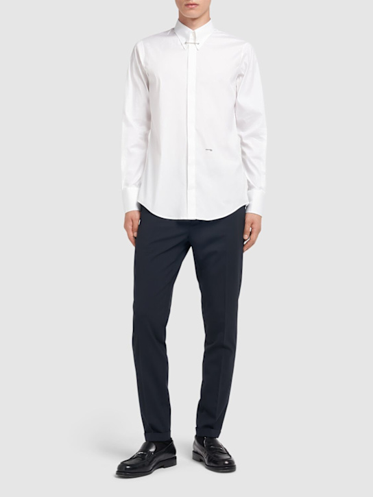 Dsquared2: Easy slim pin collar shirt - men_1 | Luisa Via Roma