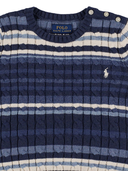 Polo Ralph Lauren: Pullover aus Wollmischstrick mit Logo - kids-girls_1 | Luisa Via Roma