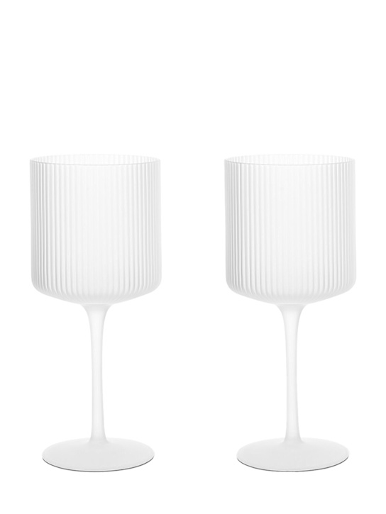 Ferm Living: Set of 2 Ripple red wine glasses - ecraft_0 | Luisa Via Roma