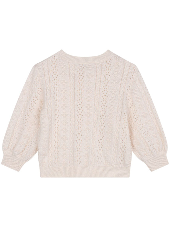 Chloé: Cardigan in maglia di misto cotone - kids-girls_1 | Luisa Via Roma