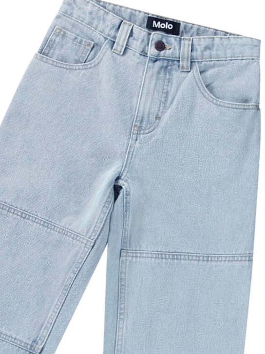 Molo: Stretch cotton jeans - Blue - kids-boys_1 | Luisa Via Roma