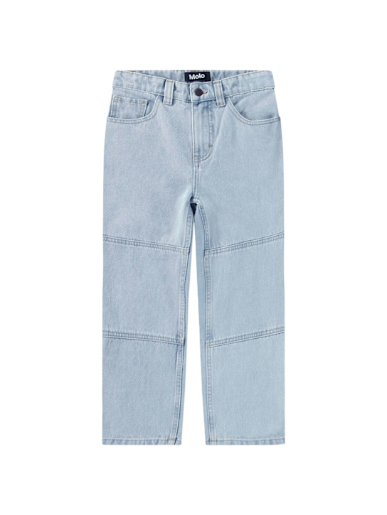 Molo: Stretch cotton jeans - Blue - kids-boys_0 | Luisa Via Roma