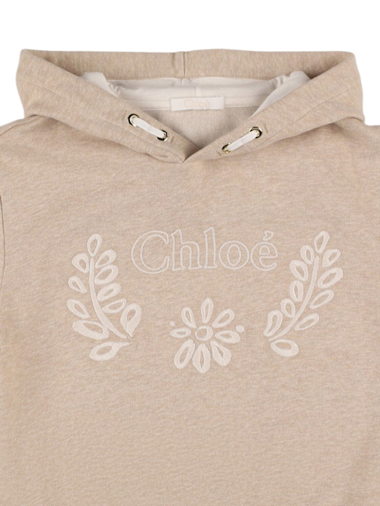 Chloé: コットンフーデッドセーター - kids-girls_1 | Luisa Via Roma