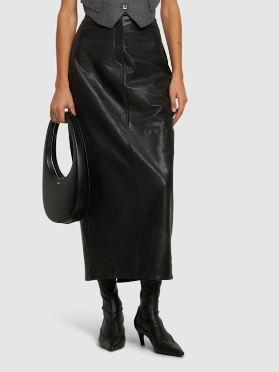 Gia Borghini: 55mm Hunter faux leather boots - women_1 | Luisa Via Roma