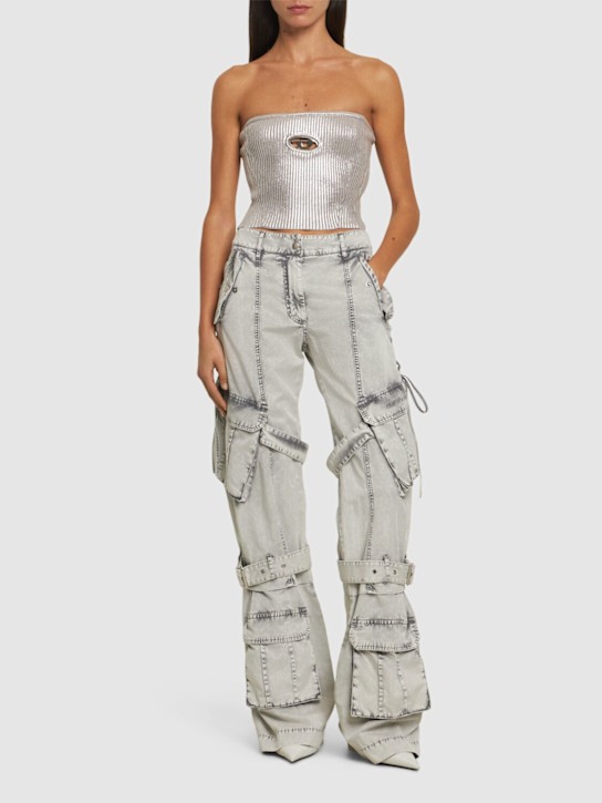 Diesel: M-Clarksvillex ribbed strapless top - women_1 | Luisa Via Roma