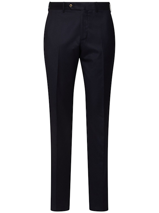 PT Torino: Light wool flannel pants - Navy - men_0 | Luisa Via Roma