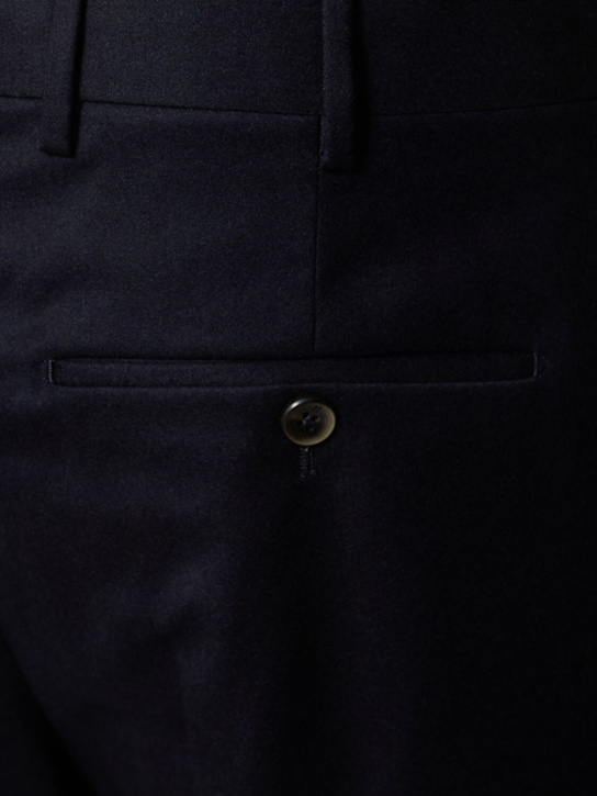 PT Torino: Light wool flannel pants - Navy - men_3 | Luisa Via Roma