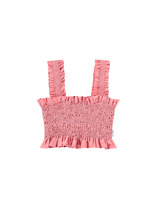 Molo: スモック加工コットンポプリンクロップトップ - kids-girls_0 | Luisa Via Roma
