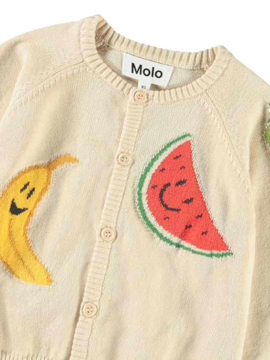 Molo: ジャカードニット オーガニックコットンカーディガン - kids-girls_1 | Luisa Via Roma