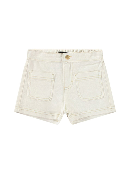 Molo: コットンブレンドデニム ショートパンツ - kids-girls_0 | Luisa Via Roma