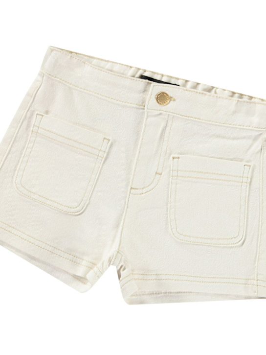 Molo: コットンブレンドデニム ショートパンツ - kids-girls_1 | Luisa Via Roma