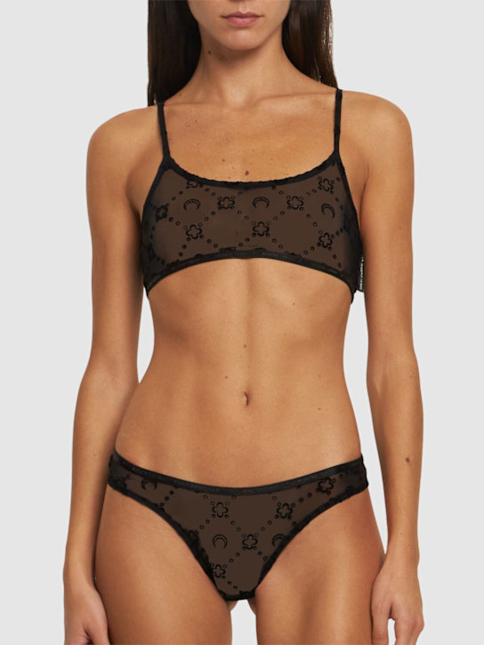 Moonogram flocked mesh bralette - Thumbnail 2