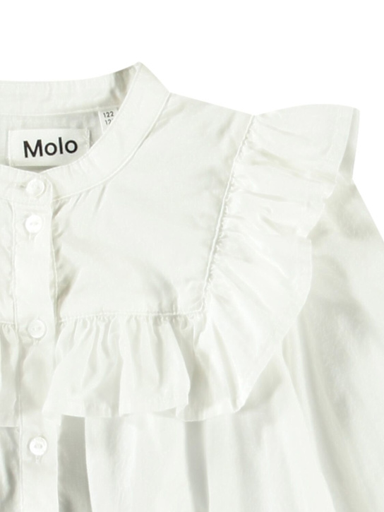 Molo: フリルコットンポプリンシャツ - kids-girls_1 | Luisa Via Roma