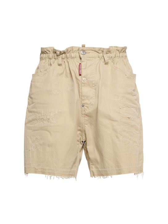Dsquared2: Shorts Big Brother in cotone strappato - men_0 | Luisa Via Roma