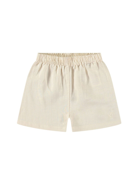 Molo: リネン＆コットンモスリンショートパンツ - kids-boys_0 | Luisa Via Roma