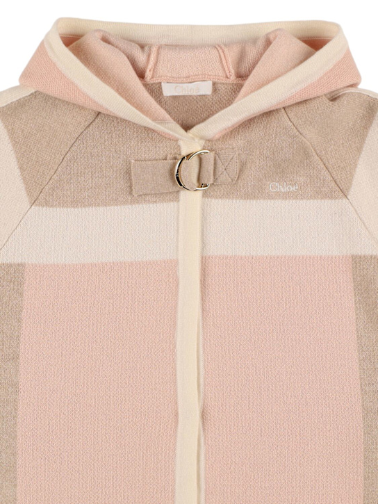 Chloé: コットン＆ウールニットコート - kids-girls_1 | Luisa Via Roma