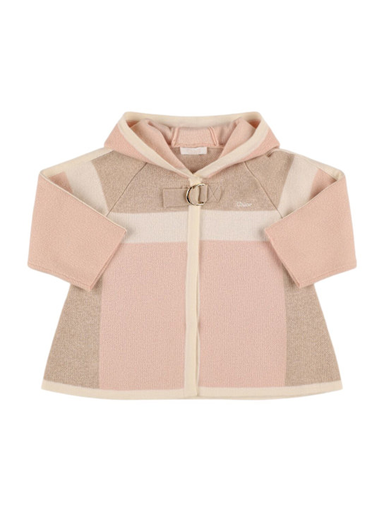 Chloé: コットン＆ウールニットコート - kids-girls_0 | Luisa Via Roma