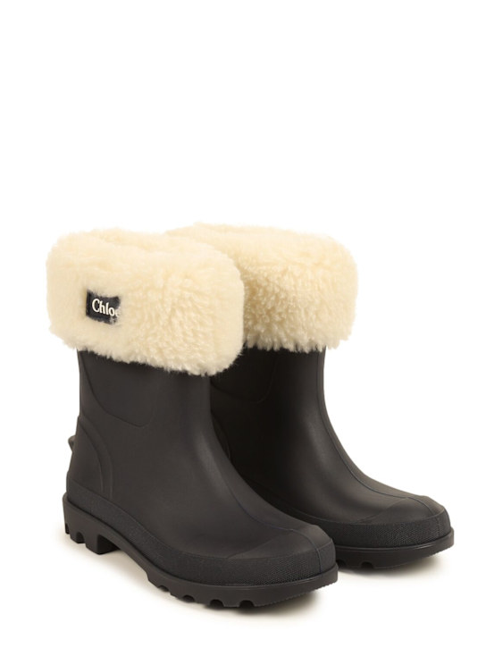 Chloé: Stivali antipioggia con pelliccia sintetica - kids-girls_1 | Luisa Via Roma