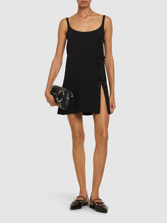 Embellished crepe dress - Thumbnail 2