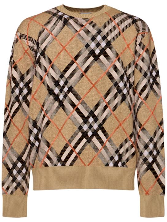 Burberry: Pullover aus Wollmischgewebe - men_0 | Luisa Via Roma