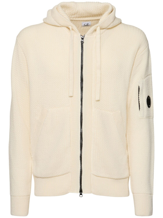 C.P. Company: Diagonal Raised Fleece Google sweatshirt - men_0 | Luisa Via Roma