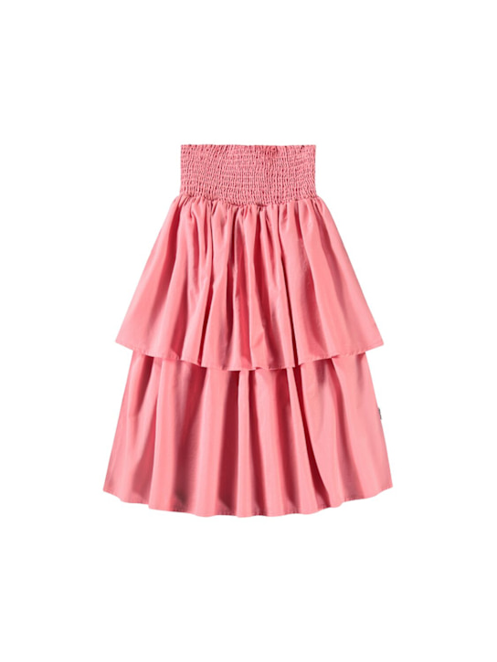 Molo: Gonna in popeline di cotone a balze - Rosa - kids-girls_0 | Luisa Via Roma
