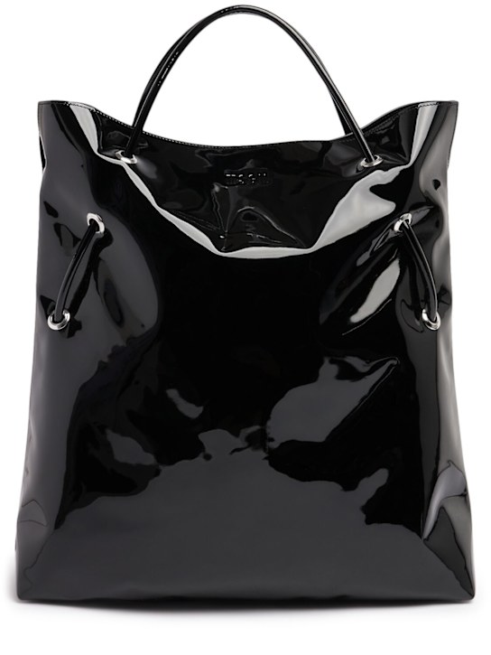 MSGM: Wrinkled leather tote bag - women_0 | Luisa Via Roma