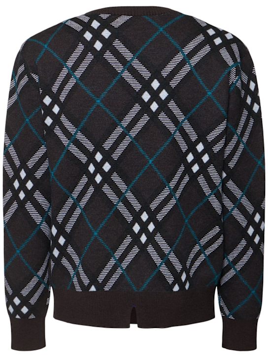Burberry: Pullover aus Wollmischgewebe - Snug Ip Check - men_4 | Luisa Via Roma