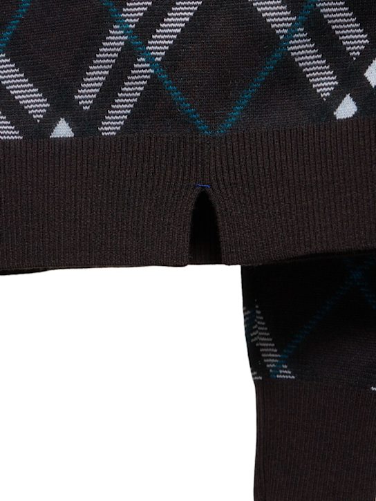 Burberry: Pullover aus Wollmischgewebe - Snug Ip Check - men_5 | Luisa Via Roma