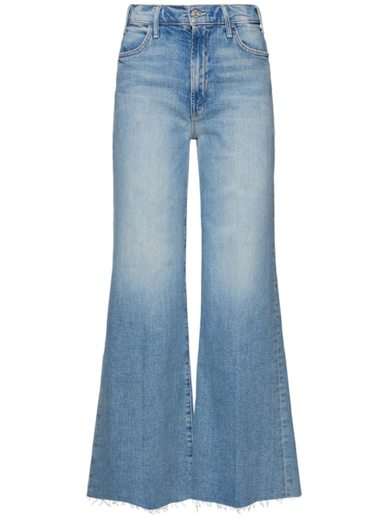 Mother: The Hustler Roller Fray denim wide jeans - women_0 | Luisa Via Roma