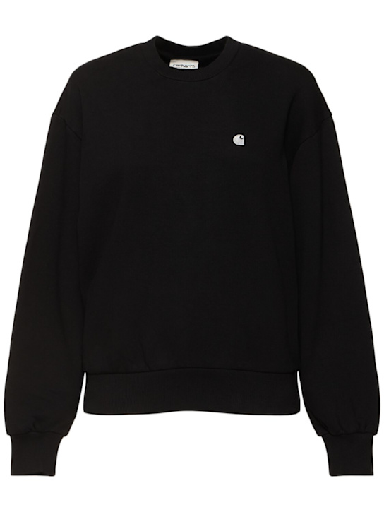 Carhartt WIP: Felpa girocollo Casey - Nero/Argento - women_0 | Luisa Via Roma
