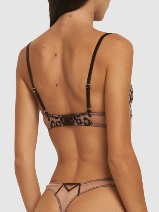Fleur Du Mal: Leopard embroidered thong - women_2 | Luisa Via Roma