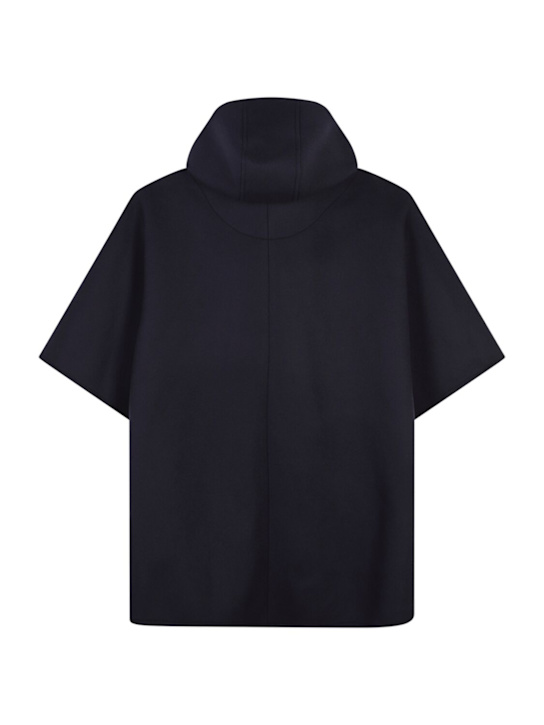 Chloé: ウールケープコート - ブルー - kids-girls_1 | Luisa Via Roma