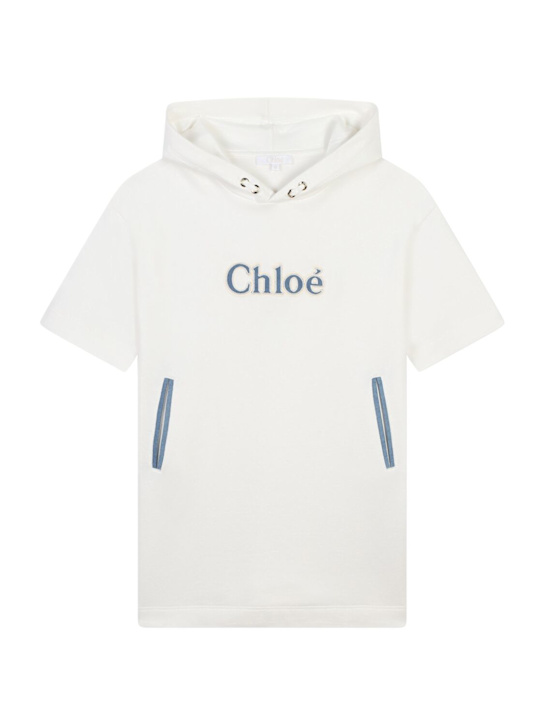Chloé: コットンスウェットワンピース - kids-girls_0 | Luisa Via Roma