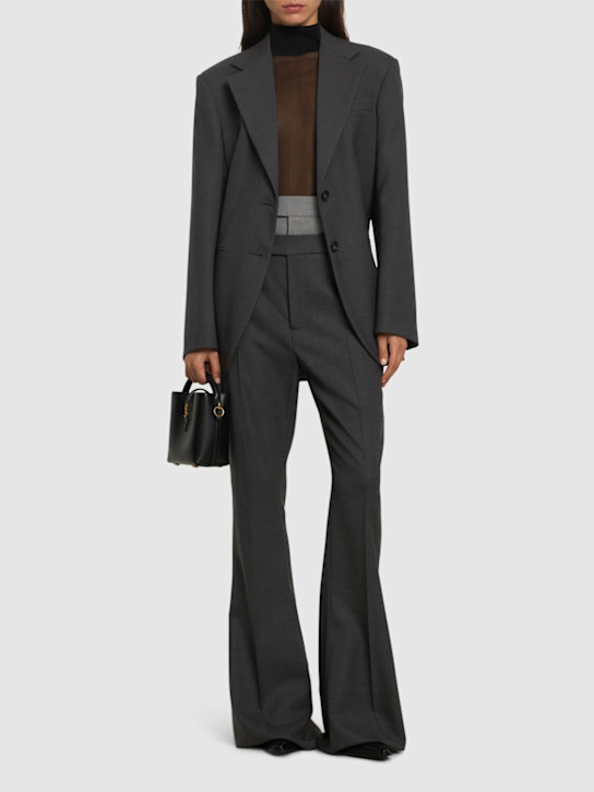 Sportmax: Baffo single breast stretch wool blazer - women_1 | Luisa Via Roma