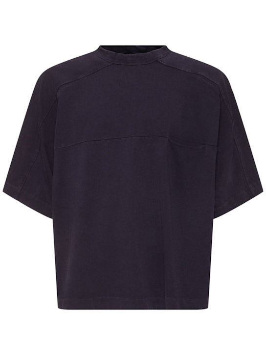 Entire Studios: Stretch cotton raglan crop t-shirt - women_0 | Luisa Via Roma