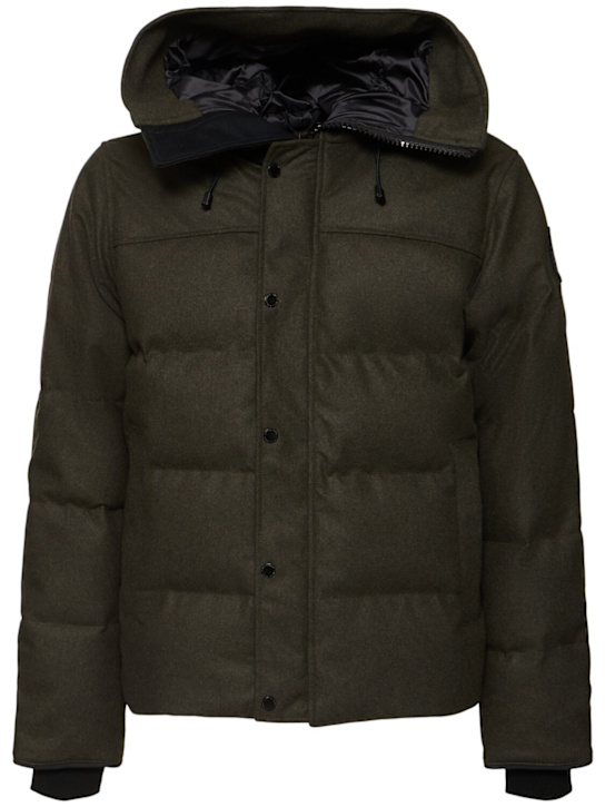 Canada Goose: MacMillan wool blend down parka - men_0 | Luisa Via Roma