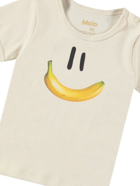 Molo: Printed organic cotton blend t-shirt - kids-boys_1 | Luisa Via Roma
