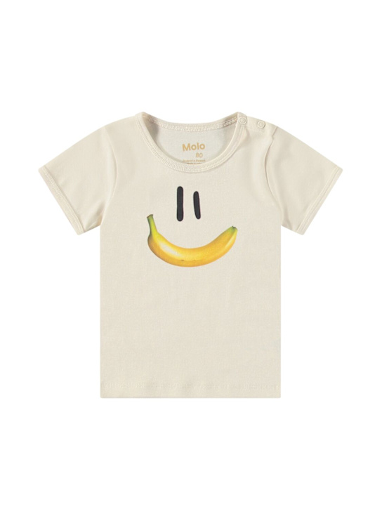 Molo: Printed organic cotton blend t-shirt - kids-boys_0 | Luisa Via Roma