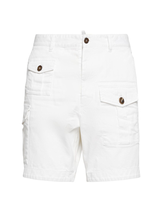Dsquared2: Sexy stretch cotton cargo shorts - men_0 | Luisa Via Roma